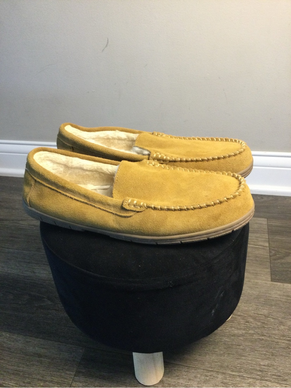 Lands' End Men's Suede Shearling-Lined Loafers